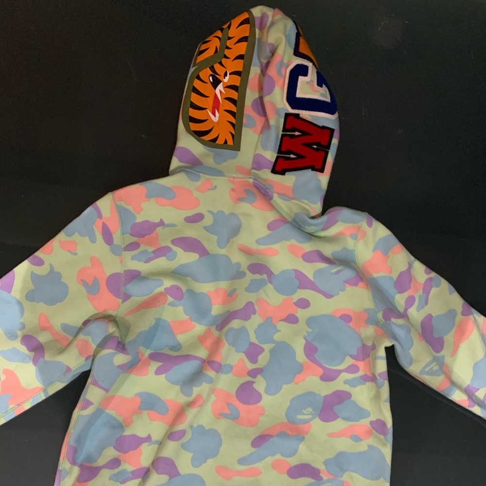 Bape pastel camo zip up hoodie